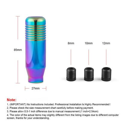 8,5 cm Manopla de câmbio estilosa Transmissão manual Universal Carro Alumínio Estendido SEM LOGOTIPO